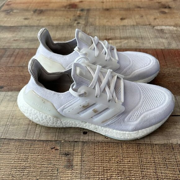 Adidas Men\'s Ultraboost Light Running Shoes in White -8.5